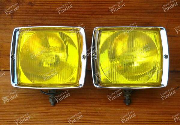 Paire de phares antibrouillard rectangulaires jaunes Bosch 4583 classiques - MERCEDES BENZ SL (R107) - 4583- 0