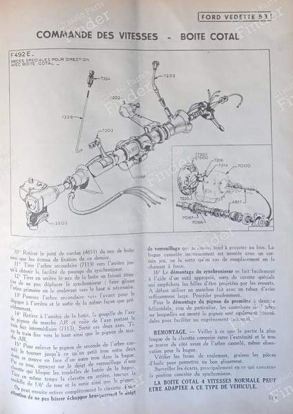 SERVICE 1952 technical review - FORD Vedette / Vendôme / Abeille - 12/1952- 4