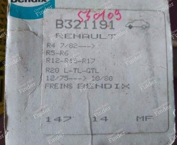 Jeu de plaquette de frein pour Renault - RENAULT 5 / 7 (R5 / Siete) - B321191- 0