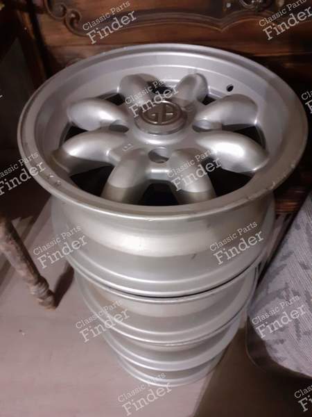 4 'GB' Minilite aluminum wheels - AUSTIN Seven / Mini - 1