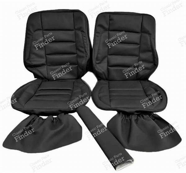 PAIR OF BLACK SKAI SEAT COVERS SPORTLINE CUT W124 - MERCEDES BENZ E (W124) - 0