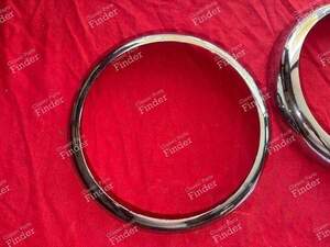 Pair of chrome headlight trim rings - PEUGEOT 203 - thumb-2