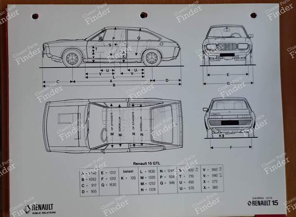 Technical Specifications Manual - Renault Model Lineup, 1978 - RENAULT 4 / 3 / F (R4) - 5