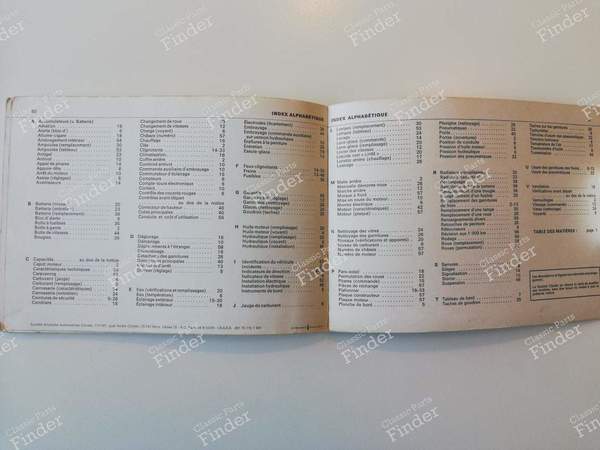 Manuel de bord - 'Gamme D' complète (sauf IE) - CITROËN DS / ID - 07536 / ISBN 261751151001- 8