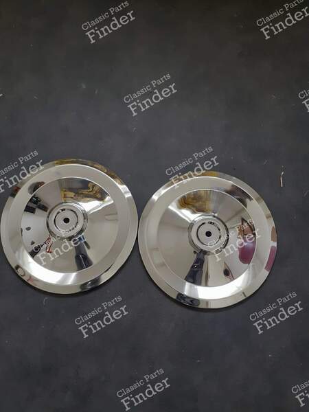 2 stainless steel wheel covers - PEUGEOT 204 - 0