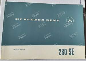 Owner's manual 280SE W108 for MERCEDES BENZ W108 / W109