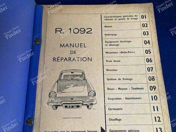 Florida Repair Manual R1092 - RENAULT Floride/Caravelle - MR58 / 850566203- 1