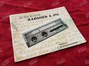 Notice d'emploi autoradio d'origine pour CITROËN DS / ID