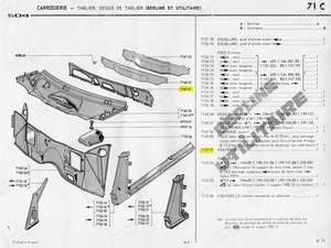 Tôle de traverse arrière de tablier - PEUGEOT 504 - 714901- thumb-4