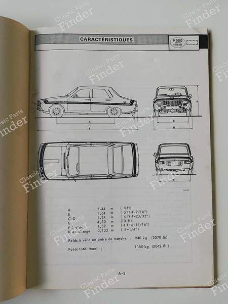 M.R. 153 Manuel de réparation R12 Gordini - RENAULT 12 / Virage (R12) - M.R. 153- 2