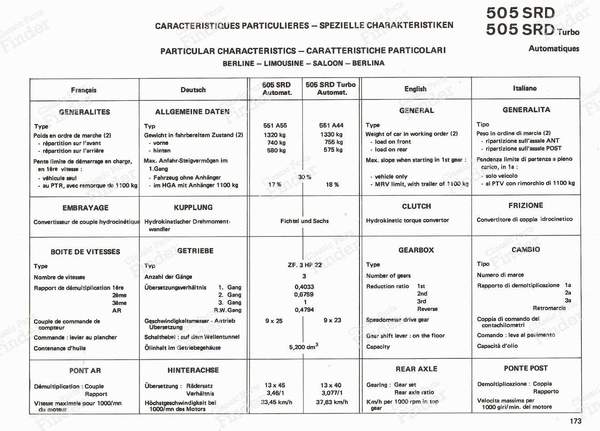 Automatikgetriebe - PEUGEOT 505 - 3 HP-22- 3