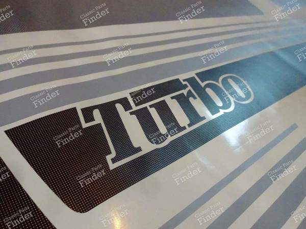 Selbstklebender Streifen TURBO - RENAULT 18 (R18) - Equiv. OEM 7701201938 (L) / 7701201939 (R)- 2