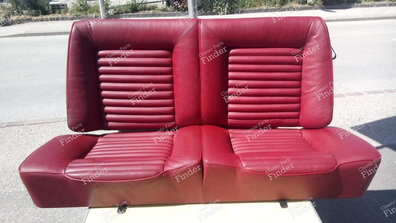 Red leather/vinyl bench seat for Golf 1 Cabriolet - VOLKSWAGEN (VW) Golf I / Rabbit / Cabriolet / Caddy / Jetta