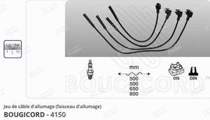 Ignition wire set Ford Courier, Escort IV, Escort V, Fiesta III, Orion II, - FORD Escort / Orion (MK3 & 4) - PT159- thumb-2