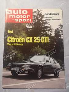 Auto Motor und Sport - Cahier spécial Citroën CX 25 GTI - CITROËN CX