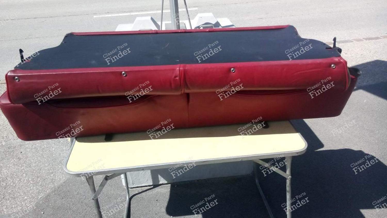 Red leather/vinyl bench seat for Golf 1 Cabriolet - VOLKSWAGEN (VW) Golf I  / Rabbit / Cabriolet / Caddy / Jetta - Ref. 155 885 375 / MZL 3058