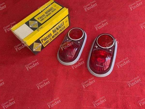 Paire de cabochons de feux arrière - Phase 1 - RENAULT Estafette / Hi-boy / Petit-Panel - 0854611600 / 3682123- 0