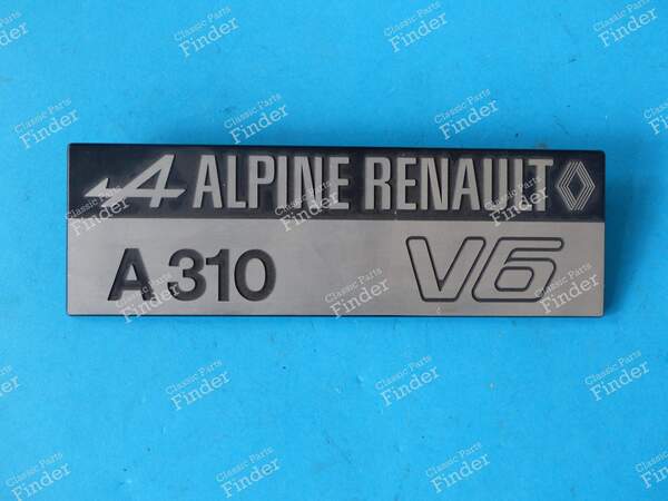 Plaque signalétique - Version V6 - ALPINE A310 - 0