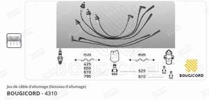 Ignition wire set PEUGEOT 205 II, 309 I/II, 405 I, CITROËN BX - PEUGEOT 309 - 636605- thumb-3