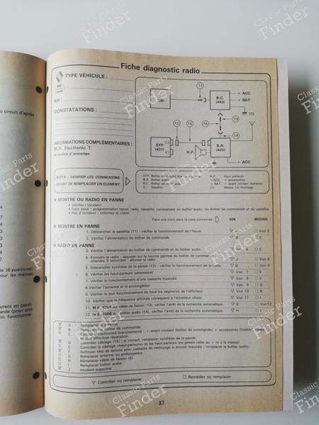 Manuel de réparation - 'Electronic' - RENAULT Fuego - 7711074155- 7