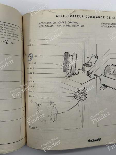 Accelerator Pedal Pad - SIMCA 900 / Simc'4 / 1000 / 1005 / 1006 / 1118 /Abarth 1150 - 23913C- 3