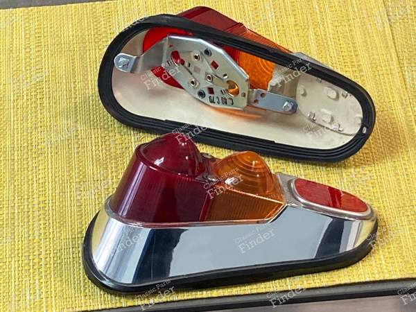 Chrome tail lights Renault R4 Super, Dinalpin A110 1100 cabriolet - RENAULT 4 / 3 / F (R4) - 605- 1