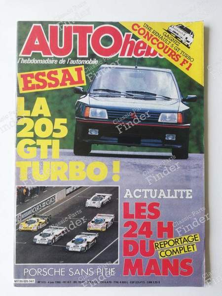 Autohebdo - PEUGEOT 205 - #525 - 4 juin 1986- 0