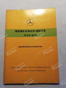 Benutzerhandbuch Typ 219 - MERCEDES BENZ 219 & 220 (W105 / W128 / W180) (Großen Ponton)