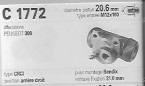 Paar Hinterradzylinder - PEUGEOT 309 - C1771/C1772- thumb-4