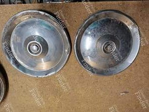 2 verchromte Radkappen für PEUGEOT 204