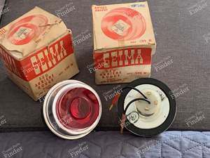 2 Feux rouges arrières "Pot de yaourt" pour CITROËN Ami 6 / Dynam