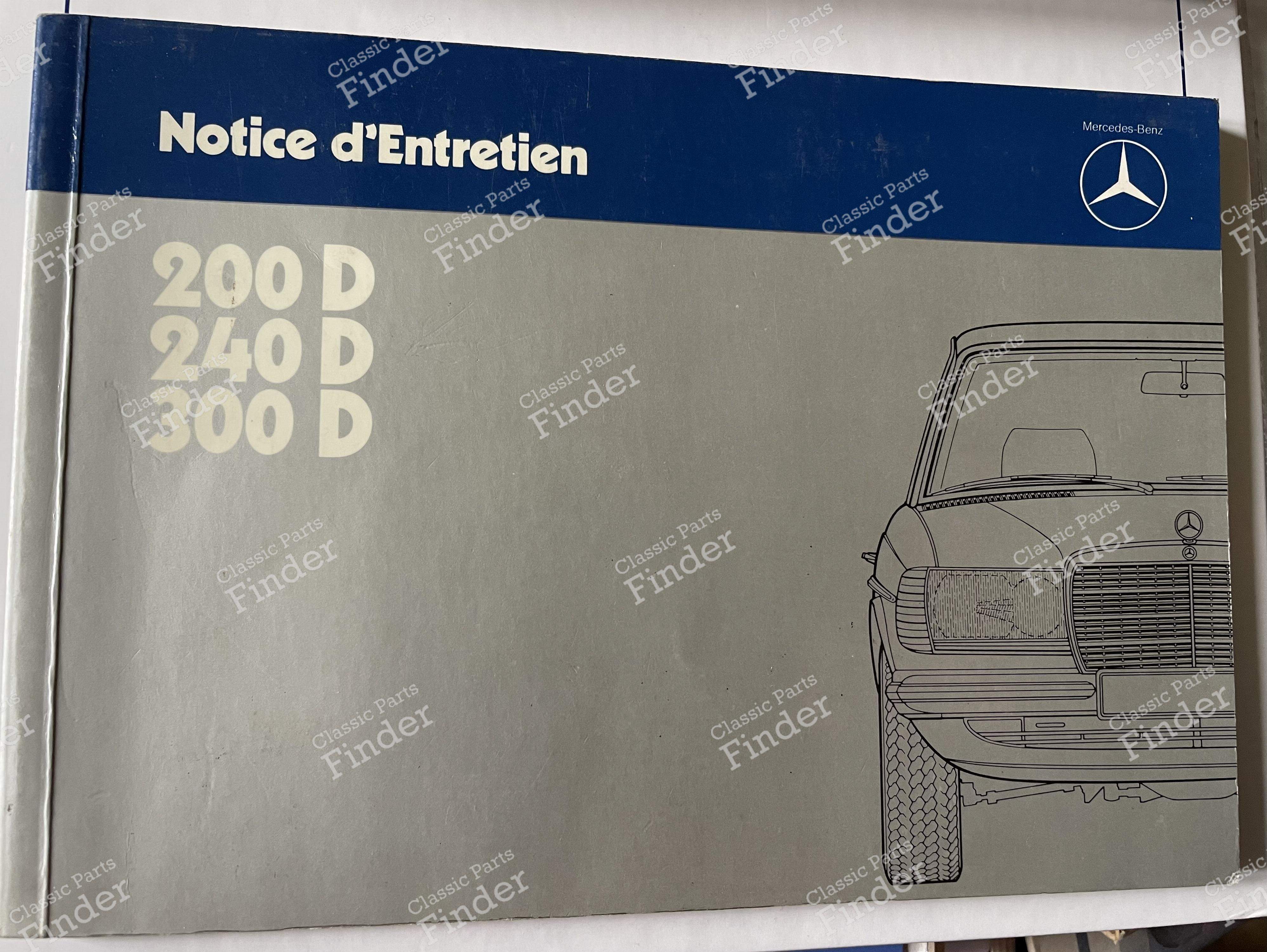 Operating instructions diesel models - MERCEDES BENZ W123 - Ref