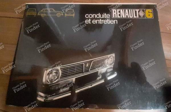 Maintenance and driving manual for Renault 6 Phase 1 - RENAULT 6 (R6) - NE185- 0