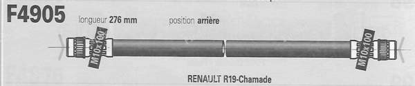Pair of left and right rear hoses - RENAULT 19 (R19) - F4905- 1