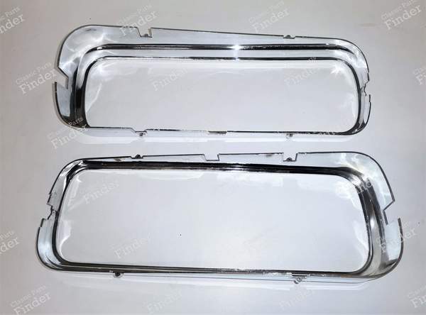1 pair of chrome covers for headlights - PEUGEOT 504 Coupé / Cabriolet - 6203.49 und 6203.50- 1