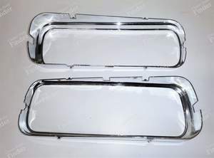 1 pair of chrome covers for headlights - PEUGEOT 504 Coupé / Cabriolet - 6203.49 und 6203.50- thumb-1