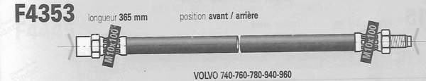 Pair of left and/or right front or rear hoses - VOLVO 740 / 760 / 780 - F4353- 1