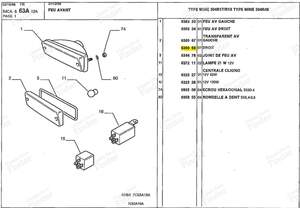 Cabochon de feu clignotant avant droit - Version PICK UP - PEUGEOT 504 - 630368- thumb-3