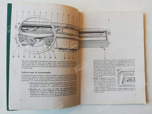 Manuel d'entretien (en français) - OPEL Kapitän / Admiral / Diplomat - 2871405- 4