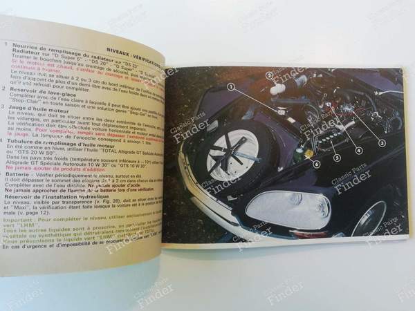 Manuel de bord - 'Gamme D' complète (sauf IE) - CITROËN DS / ID - 07536 / ISBN 261751151001- 4