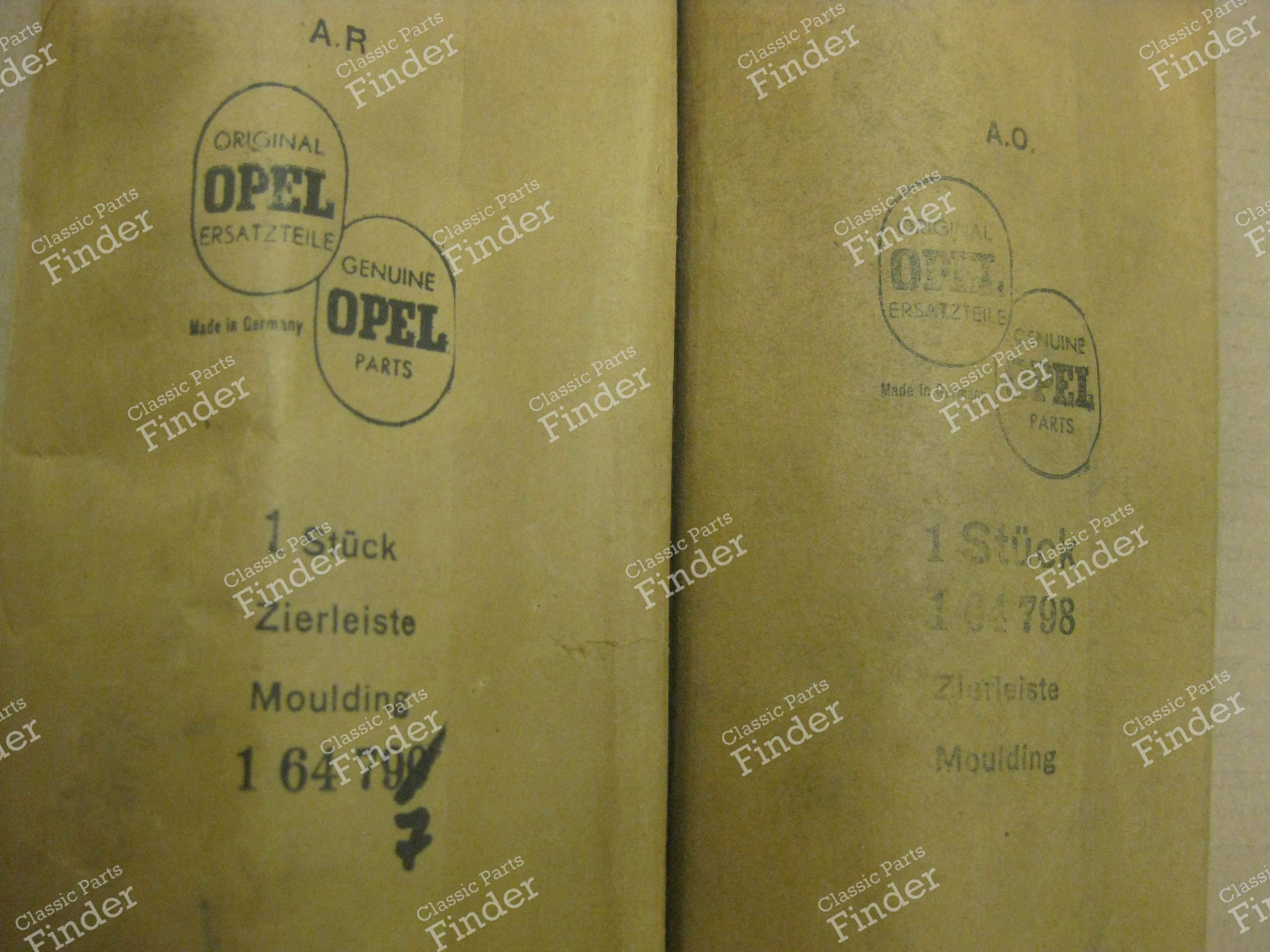 NOS outside Sill Mouldings (Aluschwelleisten) for Opel Olympia Rekord, Caravan 1957 - OPEL Olympia Rekord - #164797, #164798- thumb-6