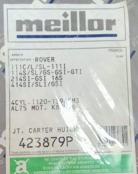 Joint carter huile - ROVER Metro / 100 - 423879P- 1