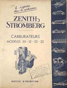 Notice d'entretien Zenith EX - BMW 326