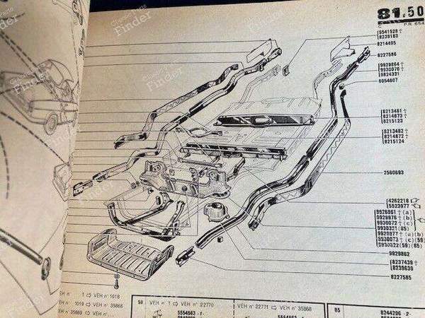 Florida R1092 spare parts catalog - RENAULT Floride/Caravelle - PR654- 4