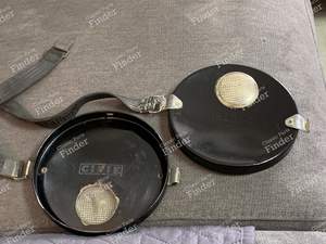 Caches Cibié noirs métal pour 'Oscars' - RENAULT 8 / 10 (R8 / R10) - thumb-1