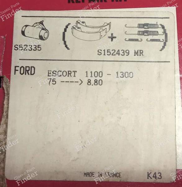 Kit freins arrière ford Escort 1,1 1,3 - FORD Escort (MK2) - S152140- 1