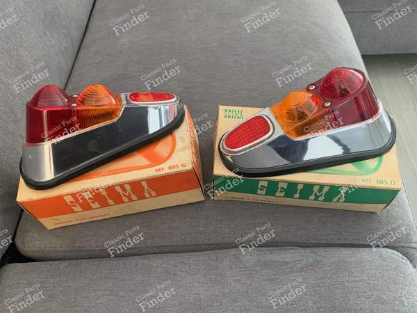 Chrome taillights - R4 and Alpine cabriolet - RENAULT 4 / 3 / F (R4) - 605- 2