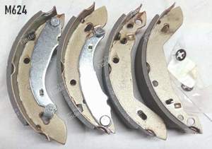Set of 4 shoes for rear drum brakes. - RENAULT 5 (Supercinq) / Express / Rapid / Extra (R5) - M624- thumb-1