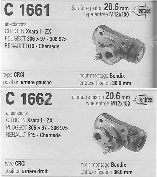 Rear brake kit - PEUGEOT 206 - K116- 3