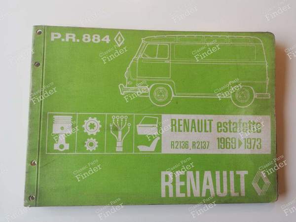 P.R. 884 - Ersatzteilkatalog - RENAULT Estafette / Hi-boy / Petit-Panel - 7701435674- 0